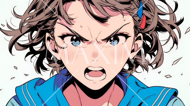 「バカ言ってんじゃないよ」と激怒している女子高生