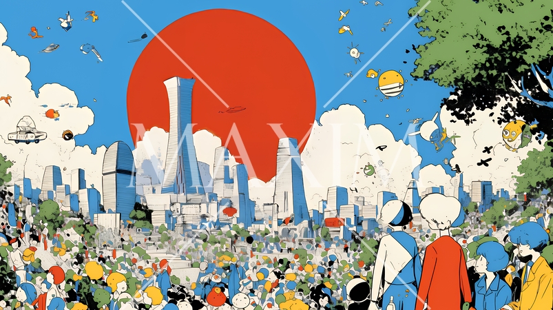 ESG経営とサステナビリティのビジネスコンセプト｜環境・社会・ガバナンスを表す企業向けイラスト