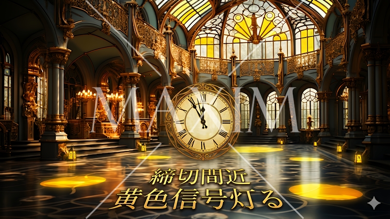 パーティー・舞踏会の参加募集締切間近バナー｜ラストチャンスを告知する華やかなイベント広告素材