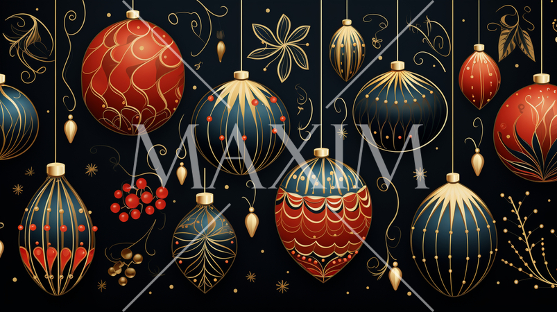 クリスマス関連の連続絵柄の背景図案