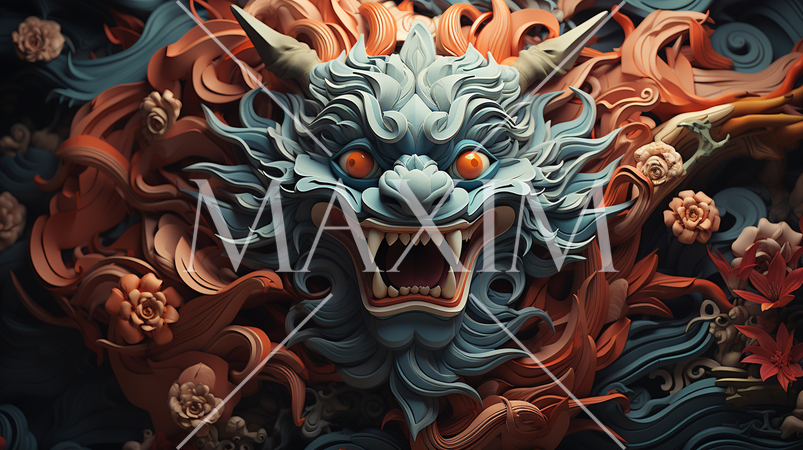 龍のミニマルアート（minimalism）のような表現