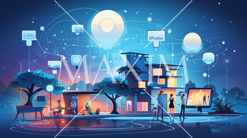 インターネット・オブ・シングス（IoT）：デバイス同士が連携、スマートホームや自動運転車。