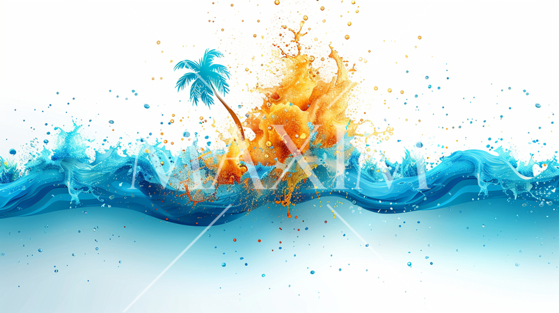 地球温暖化による海面上昇が招いた南国の小島の水没