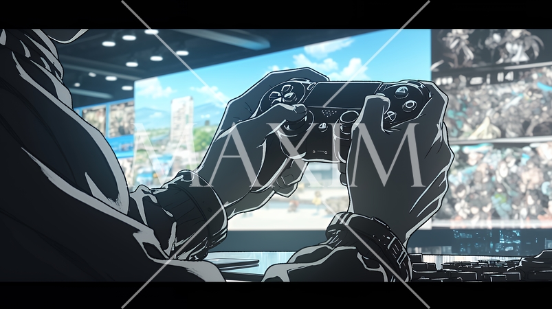 ゲームに集中する男性の手元｜コントローラーを握る若い男性のライフスタイルイメージ