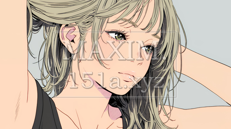 髪をいじる若い女性｜髪型や身だしなみを気にする女性のイラスト素材（イラストID:7094185-20589）