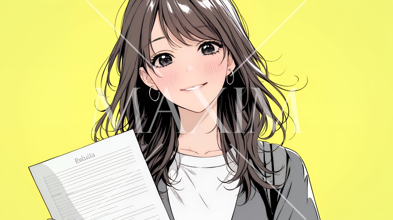 書類を確認するビジネスウーマン