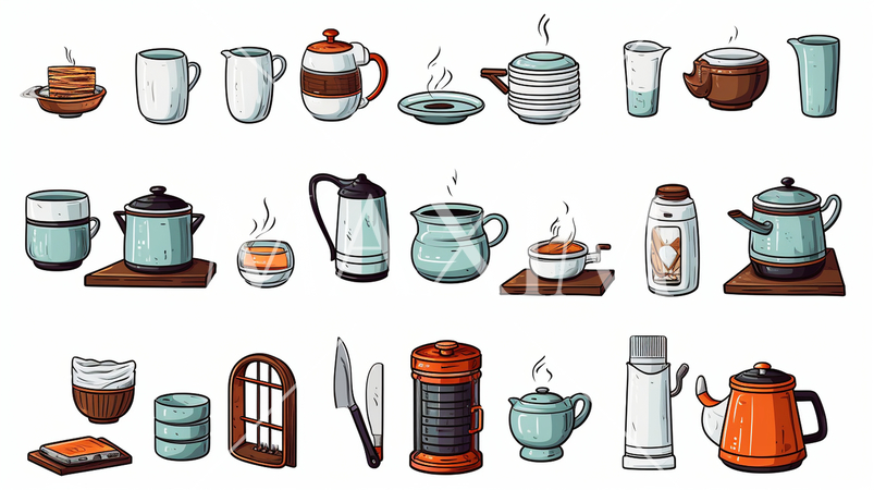 テーブルウェアのアイコンのリファレンスシート