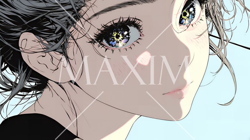 輝く瞳で見つめる好奇心旺盛な若い女性