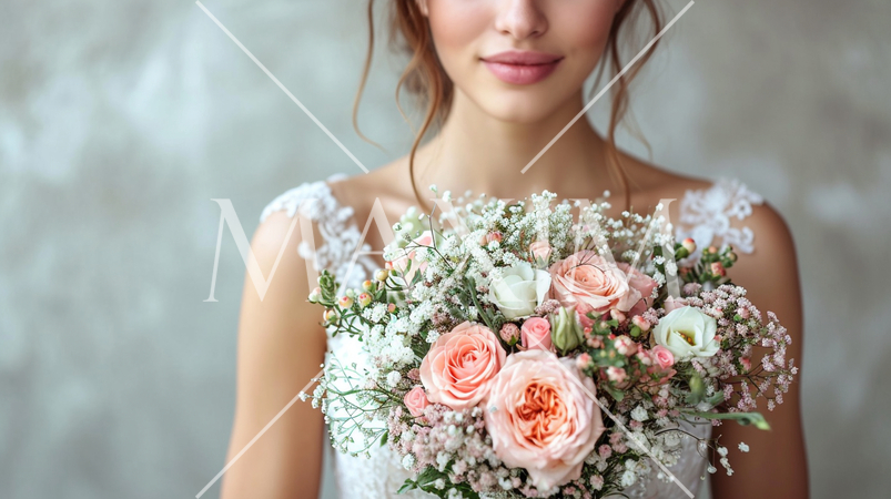 結婚式をイメージした白基調の背景画像