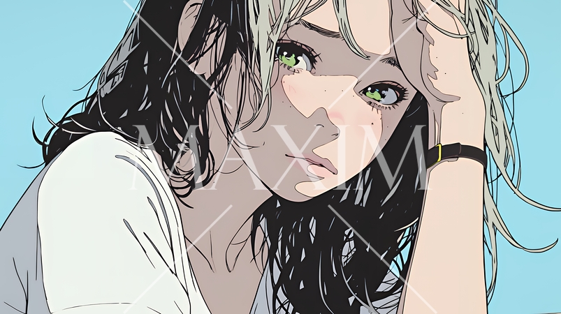 戸惑いの表情の若い女性：困惑した微妙な感情を浮かべた女性