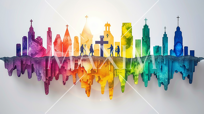 大都市と十字架：近代的な大都市に住む人々なの中にも信仰心がある