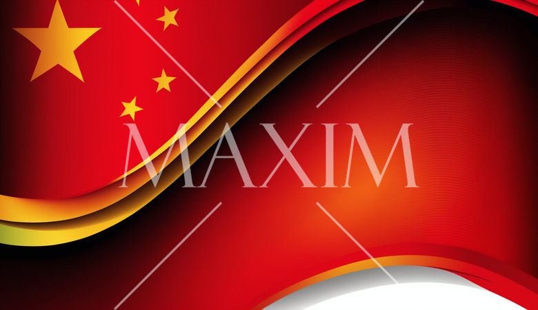 中国の国旗をモチーフにした背景