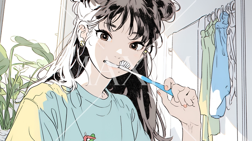 歯磨きは大事：歯磨きを習慣づけよう。虫歯予防週間用