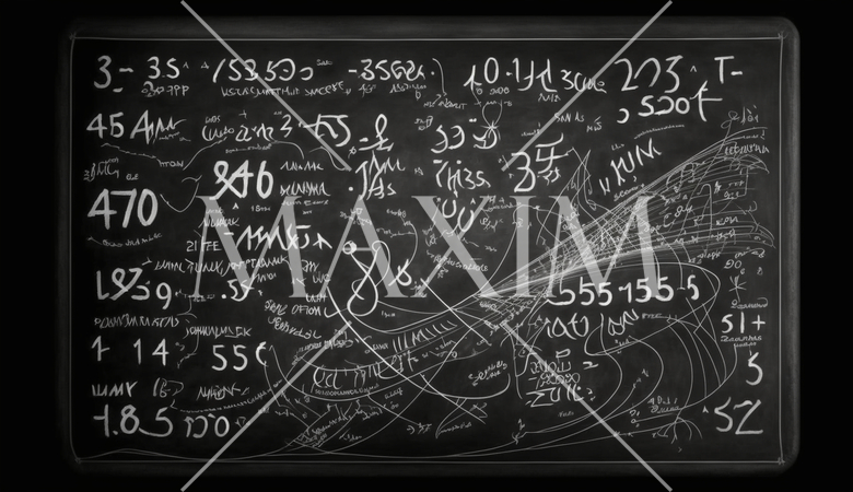 非常に複雑なことが書いてある黒板