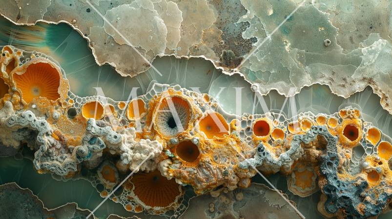 火星とかにいそうな架空の微生物の顕微鏡画像