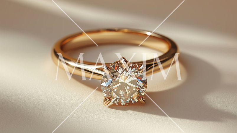 ダイヤのエンゲージリング（精緻cg）