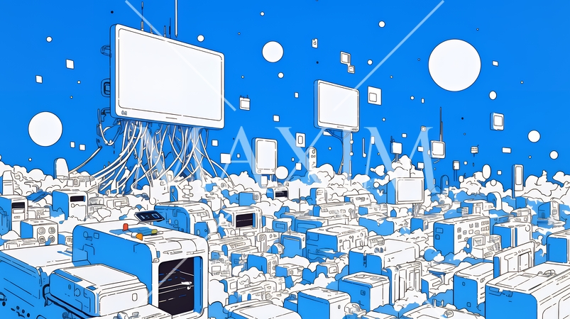 DX・AI・クラウドで進むデジタルトランスフォーメーション｜データネットワークのビジネスコンセプト