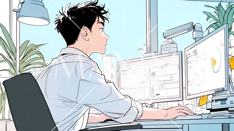 マーケティングデータなどの計量分析を行っているビジネスパーソン