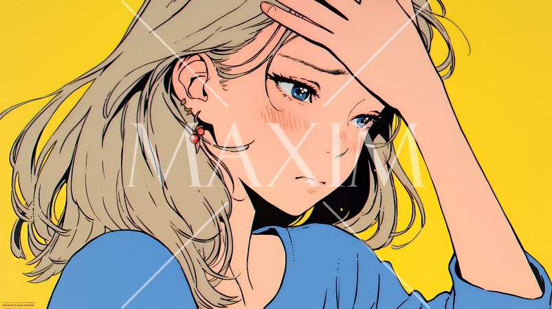 戸惑いの表情の若い女性：困惑した微妙な感情を浮かべた女性