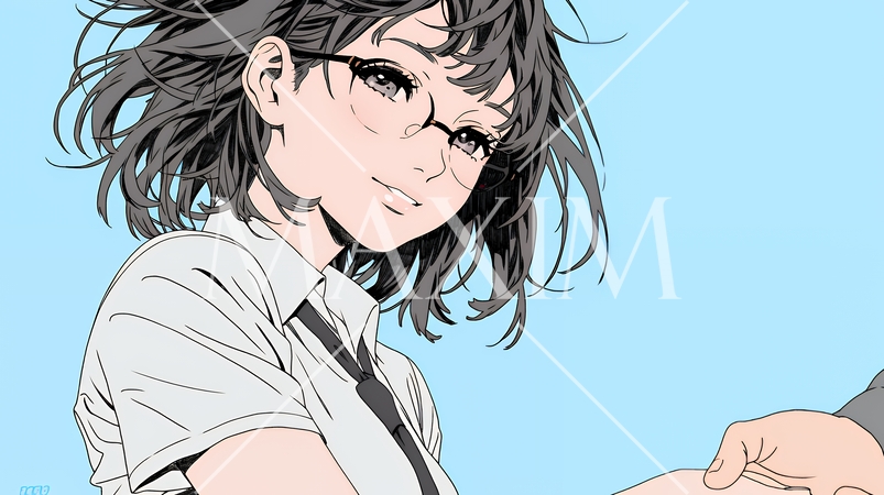 同僚に軽く挨拶をしている若いビジネスウーマン