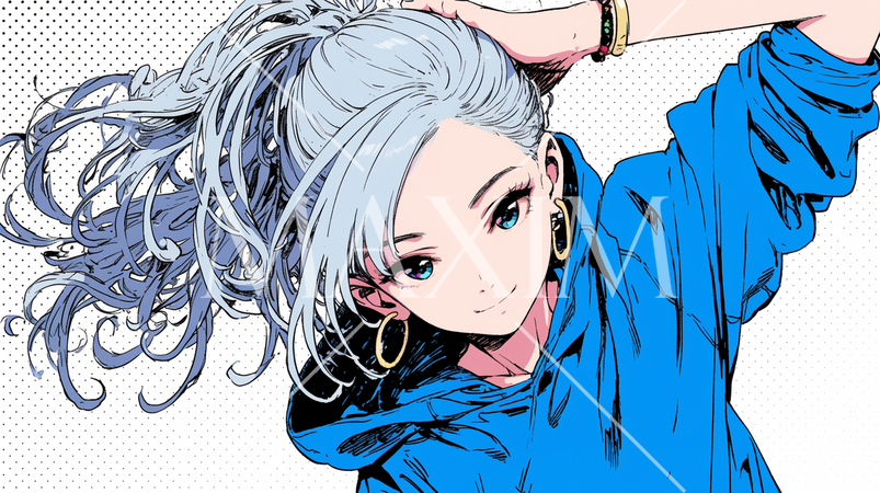 ブレークダンスを練習中の若い女性