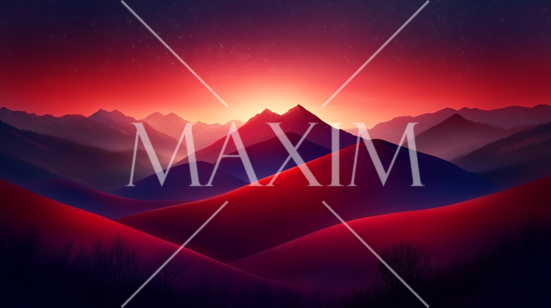 燃えるような夕焼け雲のイメージの背景