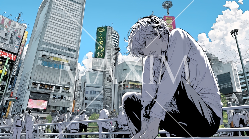 株価下落に落ち込んでいる男性：日経株価大暴落