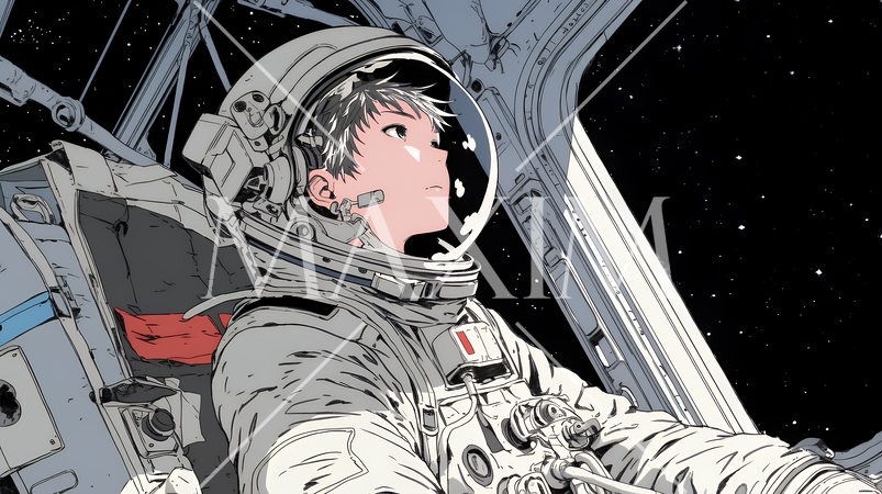 宇宙で活動中の宇宙飛行士