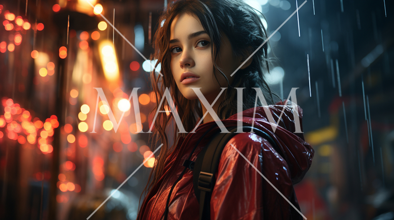 ブレードランナーに登場しそうなサイバーパンクな都市風景