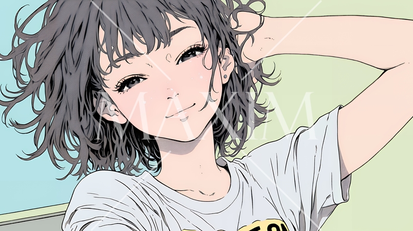 気恥ずかしそうに頭をかき、ごまかすような仕草を見せる若い女性