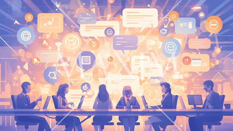 チームでマーケットデータ解析を行っているビジネスパーソン