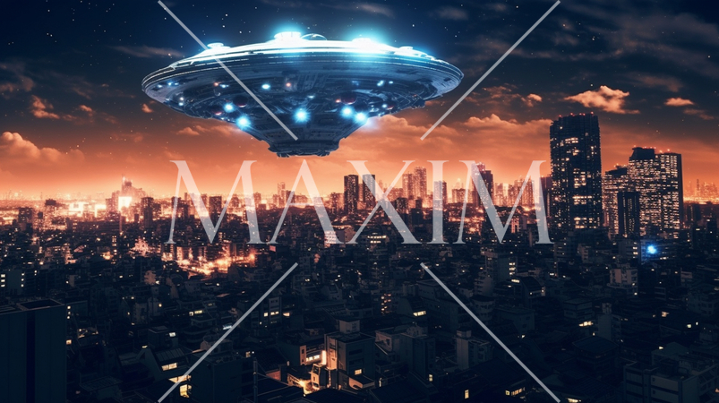 宇宙からの侵略者が大都市上空にやってきた