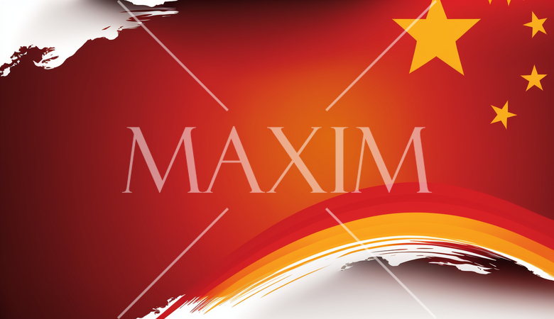 中国の国旗をモチーフにした背景