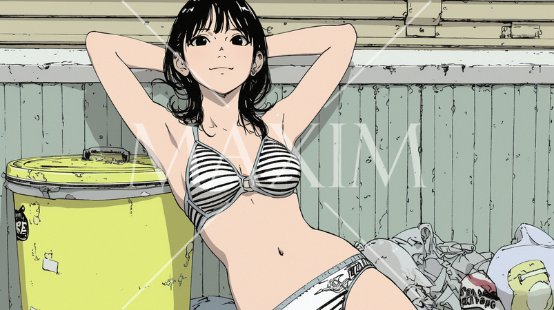 生ゴミとして捨てられた下着姿の若い女性