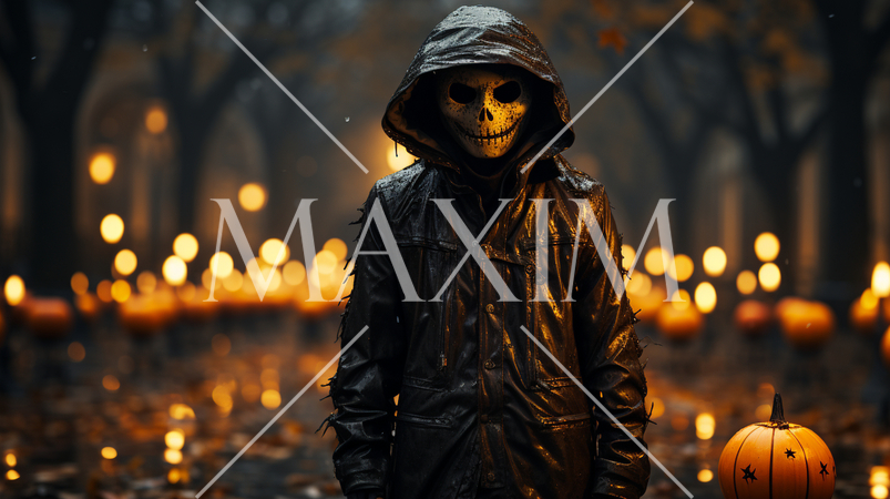 ハッピー・ハロウィンの絵：ちょっと怖いムードの精緻CG