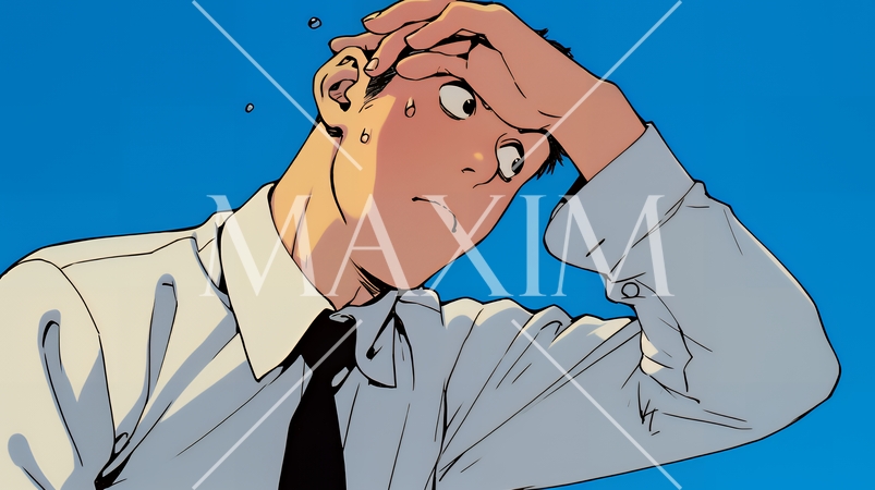 苦悩しているビジネスパーソン