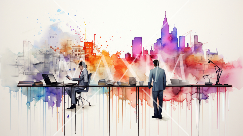 ビジネスシーンの手書き風表現