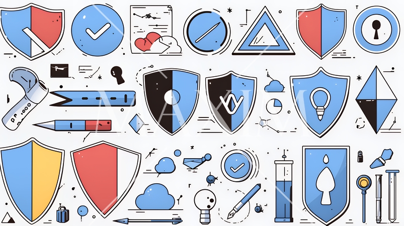 サイバーセキュリティ対策の重要性｜ロックとシールドで守る情報保護のビジネスバナー素材