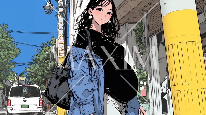 妊娠している若い女性