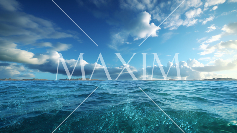 海と空の背景イメージ精緻CG