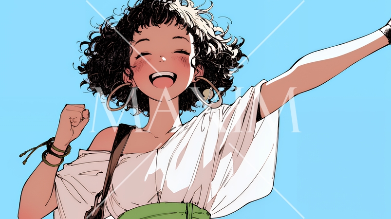 満面の笑みでYesと言っている若い女性