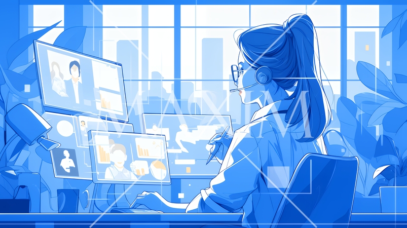 マーケティング・トレーディングデータなどの計量分析を行っている女性