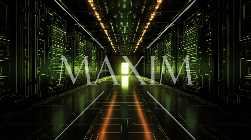 電脳世界に飛び込むイメージの背景画像：精緻CG画像