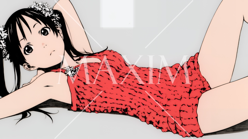 クリスマスファッションの若い女性