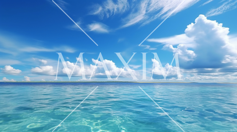 南国の海と空の背景イメージ精緻CG画