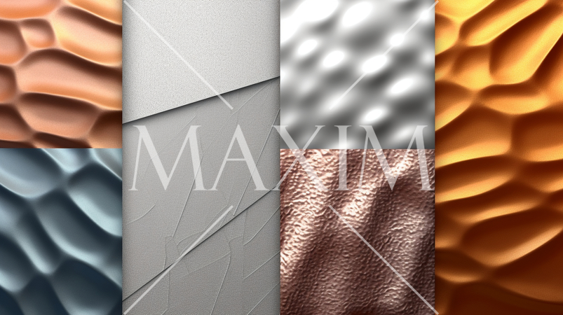 メタリックパッチワークテクスチャーの背景： メタリックな質感を持つテクスチャーでパッチワーク。