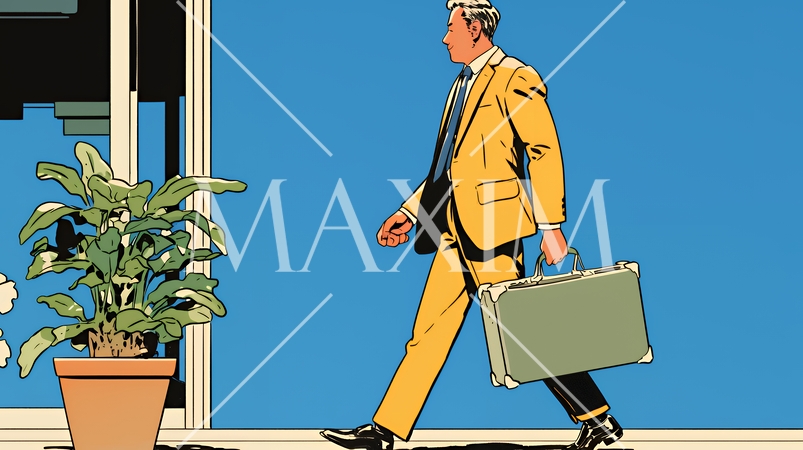 定時退社で帰宅を喜ぶ会社員｜ワークライフバランスと働き方改革のビジネスイメージ