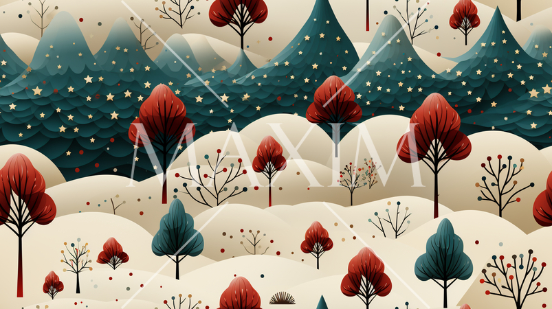 クリスマスツリーの連続パターン