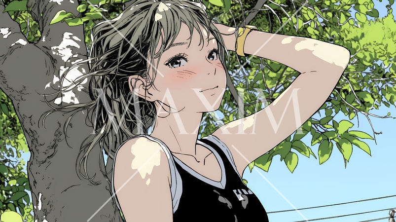 気恥ずかしそうに頭をかき、ごまかすような仕草を見せる若い女性