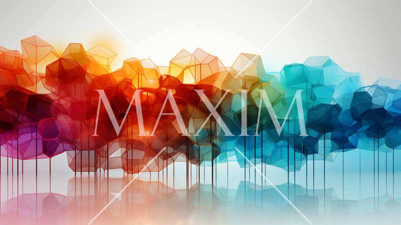 色とりどりのプラスチックブロックで構成されたジオメトリックな背景